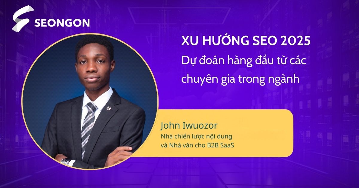 John Iwuozor - Nhà chiến lược nội dung và Nhà văn cho B2B SaaS